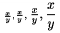 $\sssize\frac xy,\ssize\frac xy,\tsize\frac xy,\dsize\frac xy$